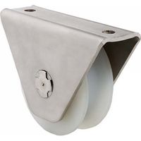 Roue de portail en nylon Ø80mm – Roulement 20mm – Charge max 655kg – Fixation par vis – Pour portes coulissantes en applique – Estebro