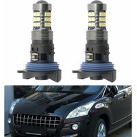Lot de 2 ampoules LED DRL feux de circulation diurnes pour Peugeot 3008 5008 2009 -2016 HP24W Valeo 13625 6216F6 G4 Xenon Blanc Canbus LED DLR City Lamp