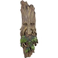 Design Toscano Wilhelm l'uomo dei boschi sussurante Scultura da parete, poliresina, a colori, 38 cm
