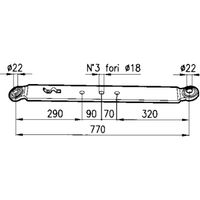 Bras de levage inférieur FIAT Flat 75x14 mm poids net 7,1 kg