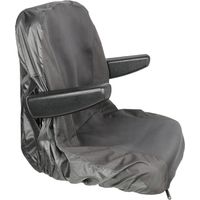 1 Housse De Siège Tondeuse Autoportée, 2 Poches Rangement, Tissu Oxford Imperméable, Taille L Noir