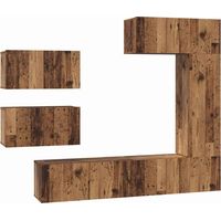 Maison Exclusive - Set mobile TV 6 pz Legno vecchio Legno ingegnerizzato