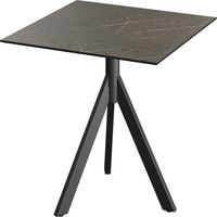 Table de Bistrot Infinity Tripod avec Piètement Noir et Plateau HPL 70 x 70 cm - Veba