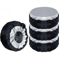 Housse De Roue De Secours - Tissu Oxford 210D - Imperméable Et Anti-Poussière - Pour Pneu De Rechange Auto - 65 X 37 Cm - 2 Pièces