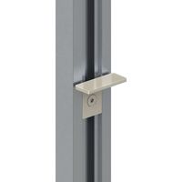 Volpato Regalboden Halterung für Glasregale passend zum Stili Regalsystem, Aluminium schwarz eloxiert