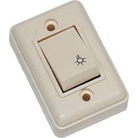 Pulsante di superficie 6 a 250 V bianco avorio (confezionato in termoretraibile)
