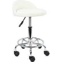 Tabouret de bureau réglable en hauteur 48-64 cm – Cuir synthétique étanche – 5 roulettes de sécurité – Confort optimal pour professionnels – Kktoner