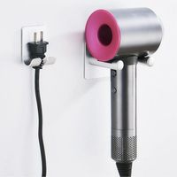 CSPARCV Hair Dryer Holder, Self-Adhesive Wall Mount for Hair Dryers, Drill-Free Hair Dryer Holder for Dyson, Hair Dryer Storage Hook for Bathroom--DTEKGAZ