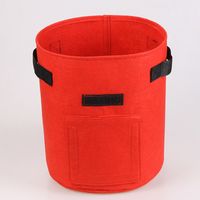5 sacchi per la semina da 7 galloni, vasi traspiranti e resistenti, sacchi per la semina da giardino con finestra e manici per patate, carote, pomodori (rossi)