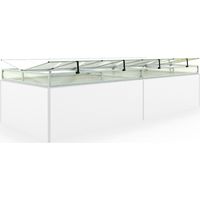 Châssis de jardin en aluminium / Plaques double paroi Serre pour plantes pour jardin, balcon, fenêtre de toit avec ouverture, résistant aux UV et aux intempéries, 150 x 387 cm