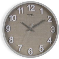 RELOJ PARED REDONDO VESTA GRIS