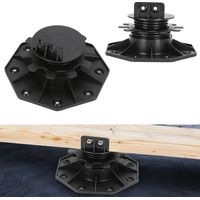 Wolketon Soporte universal ajustable en altura para tablones de terraza. WPC. BPC. baldosas. bases de terraza 30-60 mm 30 piezas