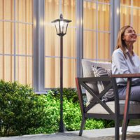 Lot 2 lampioni solari da giardino con LED e allumage automatique, noir