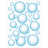 PLAGE 150411 Electrostatic Sticker Bolle, Plastica, Blu, 29,7 x 0,1 x 21 cm