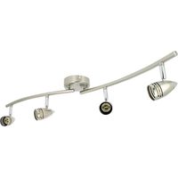 Arum Lighting – Plafonnier LED orientable 4 têtes GU10 – Longueur 700mm – Aluminium gris – Têtes orientables 90°/320° – IP20 intérieur