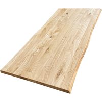 Plateau de table chêne rustique pré-huilé – Bord naturel – 120 x 60 cm – Épaisseur 27 mm – Surface facile à entretenir