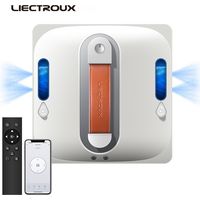 LIECTROUX Window Cleaning Robot, Robot De Fenêtre 8000 Pa, 4 Modes De Nettoyage avec Télécommande, Surveillance Intelligente des Bords, Système De Pulvérisation Automatique