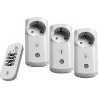 Intertechno Funk-Steckdosen ITI-3 mit Handsender Smart Home 3er Set Steckdose