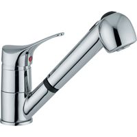Ambrosiana SEI14080000 Rubinetto Miscelatore Lavello con Doccetta Estraibile 2 Getti, Cromo