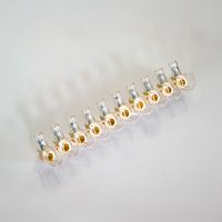 Regleta ciega transparente de 10 polos de 16 mm² (750V 76A) color transparente