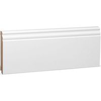 KGM Sockelleiste Hamburger Profil MDF RAL 9016 18x115mm 2,44 m
