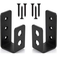 Support de porte en acier robuste Ulisem2-Pack pour portes 2 x 4, barre de sécurité en U