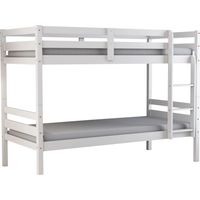 letto a castello "lione" in pino massello bianco laccato 199,5x97x150 cm