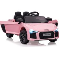 Auto électrique enfant Audi R8 Spyder licence 2RM double moteur 25W×2 6V 4.5Ah×2 plastique métal chargeur EU 12V 500mA rose