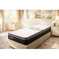 Matelas 90x200 - Hauteur 25 cm Soutien Très Ferme et Durable en Mousse Polyuréthane – 2 Faces de Couchage – Tissu Stretch 220 gr/m² – Certifié CertiPUR & OEKO-TEx – Modèle IZIABELLA