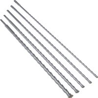 Bgs Technic – Lot de 5 forets béton SDS – Extra longs 600 mm – Ø 8/10/12/16/20 mm – Carbure de tungstène pour perçage précis