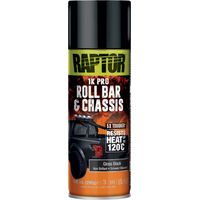 Peinture aérosol Raptor pour éléments de suspension et tuyauterie, noir brillant