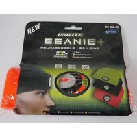 Bonnet orange taille unique acrylique-polyester avec éclairage LED rechargeable 150lm 6500K portée 13M Unilite SUPRABEAM