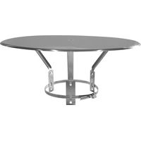 Regenhut - Durchmesser 125 bis 200 mm - grau - Edelstahl JONCOUX