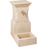 Fontaine borne à eau en pierre bouchardée L.40xH.83xP.70 cm - RO'MA NATURE