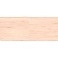 vidaXL Dessus de table bois massif non traité bordure assortie