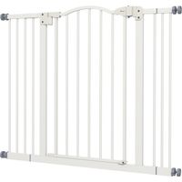 PawHut Cancelletto per Cani Estensibile e Regolabile 74-100 cm Bianco