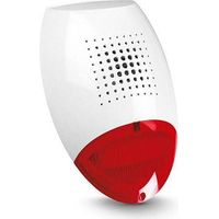 Siren de alarma cableada blanca potente y resistente Satel