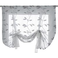 Eco-friendly Window Curtains, Pure Color Plant Voile Curtains, Solid Color, 100 x 120 cm