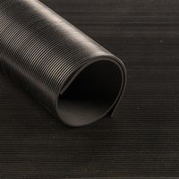 Tappeto di gomma con scanalature fini SBR. Nero 3mm 1000mm 10m