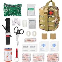 Tactique Sac de Secours, 54PCS Tactique Militaire Traumatisme Trousse de Premiers soins, Trousse Tactique Vide, Trousse Kit de Premiers, Trousse de Secours Militaire pour Maison Camping Chasse