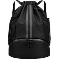 Sac de sport avec compartiment à chaussures, sac de gym à cordon, sac à dos de sport imperméable pour femmes et hommes, sac de sport pour hommes, idéal pour le sport, le fitness, la randonnée