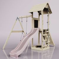 Aire de jeu PolarPlay Göteborg Rosa 357 x 242 cm Balançoire bébé