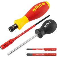 Wiha Jeu de tournevis dynamométriques TorqueVario®-S electric 0,8-5,0 Nm PlusMinus/Pozidriv, 5 pcs à couple limité à réglage variable (38074)