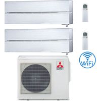 Climatiseur Mitsubishi Kirigamine Style Wifi R32 Blanc perle Double Split Inverter 12000 + 12000 BTU avec U.E. MXZ-4F72VF Classe A++/A+