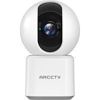 Cámara de seguridad interior Wi-Fi HD de 3 MP y 360° con ARCCTV, detección de movimiento y seguimiento automático de bebés o mascotas (Y2U3)