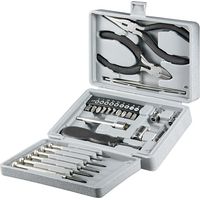 25-teiliges Universal-Feinmechaniker-Set, Zubehör-Set mit Schraubenziehern, Bithalter, Bitsatz, Zangen und Steckschlüsseln.