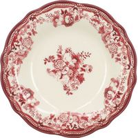 Assiettes Faustine Porcelaine Rose Porcelaine Rose, Creuse, 22cm, Lot De 6 - Selef Nova Styl