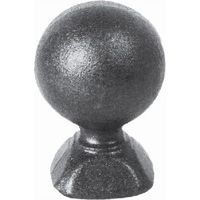 Deco Fer Forge – Boule de finition Ø50 mm avec support – Fer forgé pour décoration intérieure et extérieure – Base carrée 40x40 mm – Hauteur 75 mm