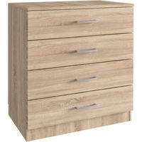 KIT CASSETTONE 4 CASSETTI 70X40XH72 CM ROVERE KITWOOD INDUSTRY 1 PZ