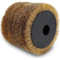 Scheppach Brosse métallique pour surfaceuse MRS1300 Brosse de rechange - Largeur 100mm - Ø120mm - Pour différentes surfaces & matériaux comme le bois, la pierre & le métal - Ponçage et dénudage
